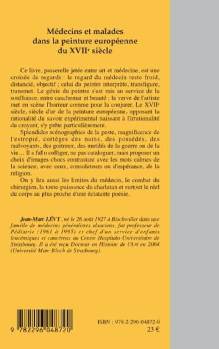 Couverture du livre « Médecins et malades dans la peinture européenne du XVIIe siècle », librairie Les Contes Infusés à Corte