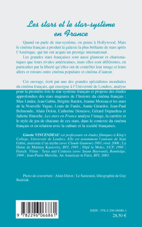 Quatrième de couverture de « LES STARS ET LE STAR-SYSTEME EN FRANCE »