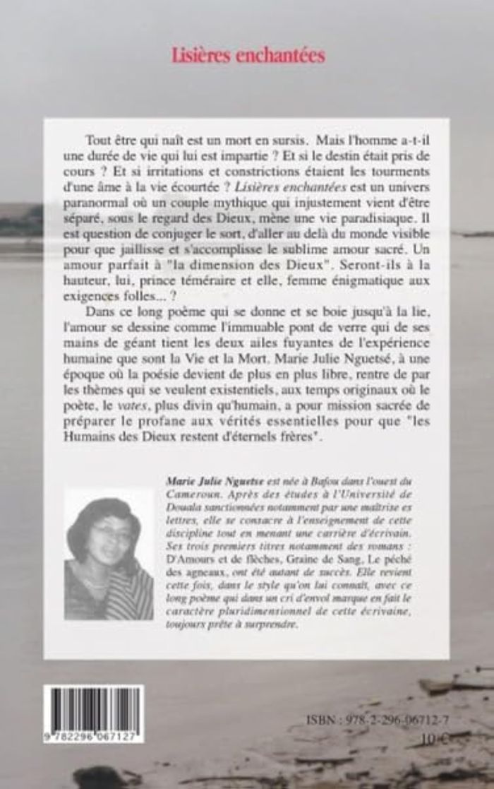 Couverture du livre « LISIERES ENCHANTEES » de Nguetse Marie Julie, librairie Les Contes Infusés à Corte