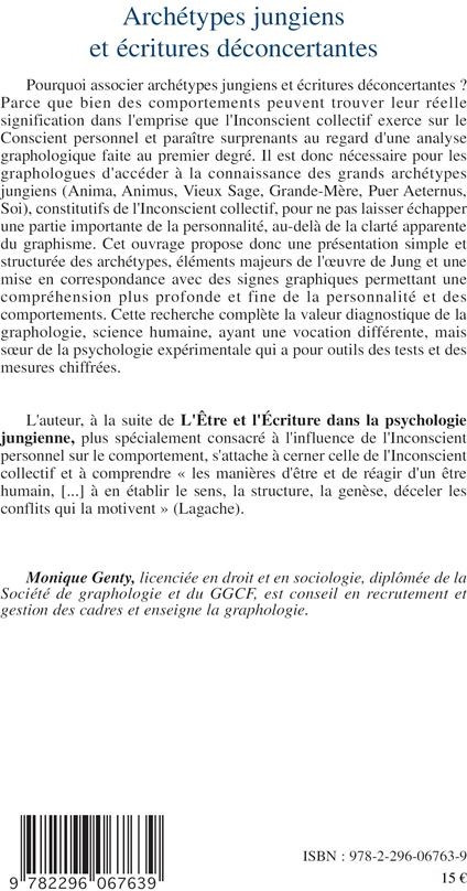Quatrième de couverture de « ARCHETYPES JUNGIENS ET ECRITURES DECONCERTANTES »