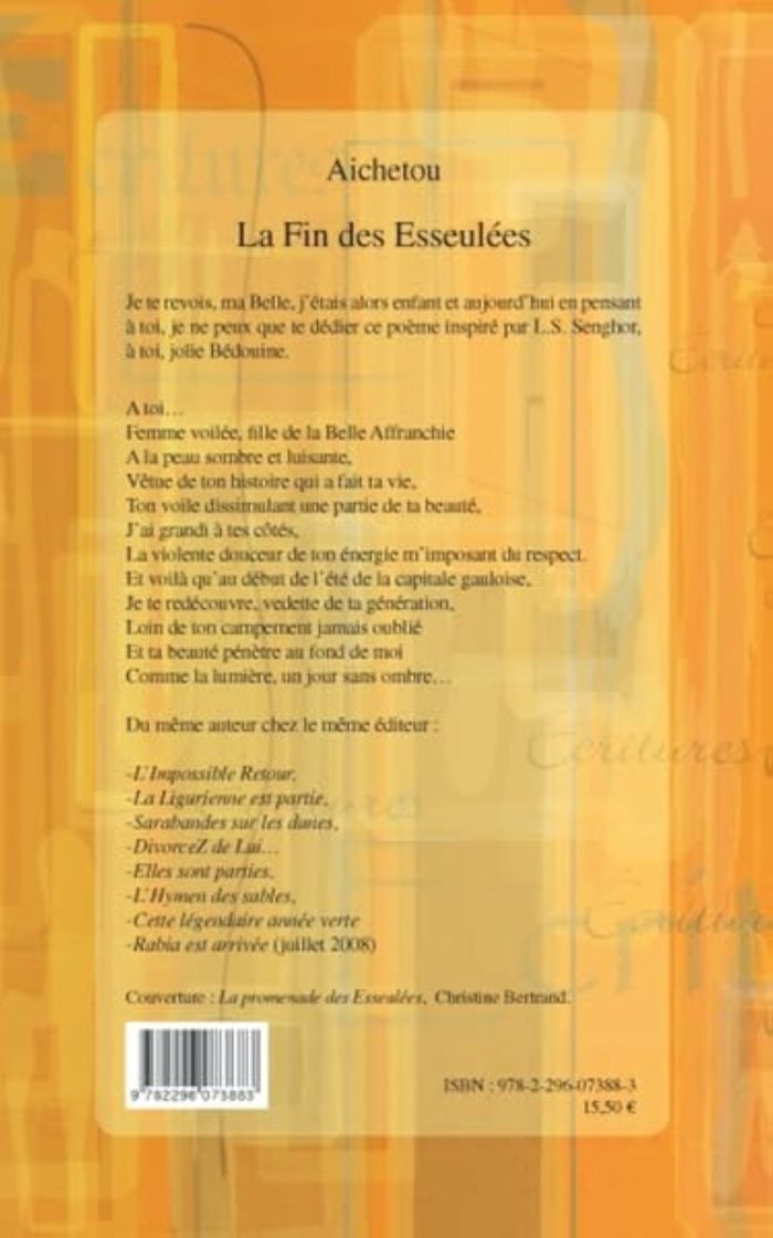 Couverture du livre « LA FIN DES ESSEULEES - CHRONIQUE DU TRARZA » de Aichetou Hadi, librairie Les Contes Infusés à Corte