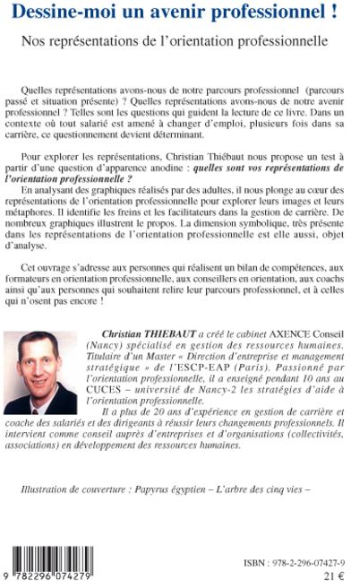 Quatrième de couverture de « DESSINE-MOI UN AVENIR PROFESSIONNEL ! - NOS REPRESENTATIONS DE L'ORIENTATION PROFESSIONNELLE »