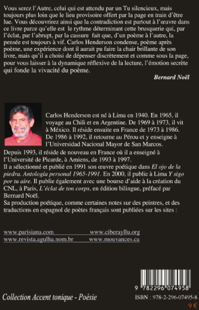 Quatrième de couverture de « VERS LA PHRASE INFINIE »