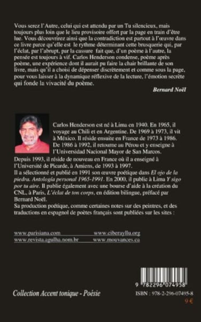 Couverture du livre « VERS LA PHRASE INFINIE » de Carlos Henderson, librairie Les Contes Infusés à Corte
