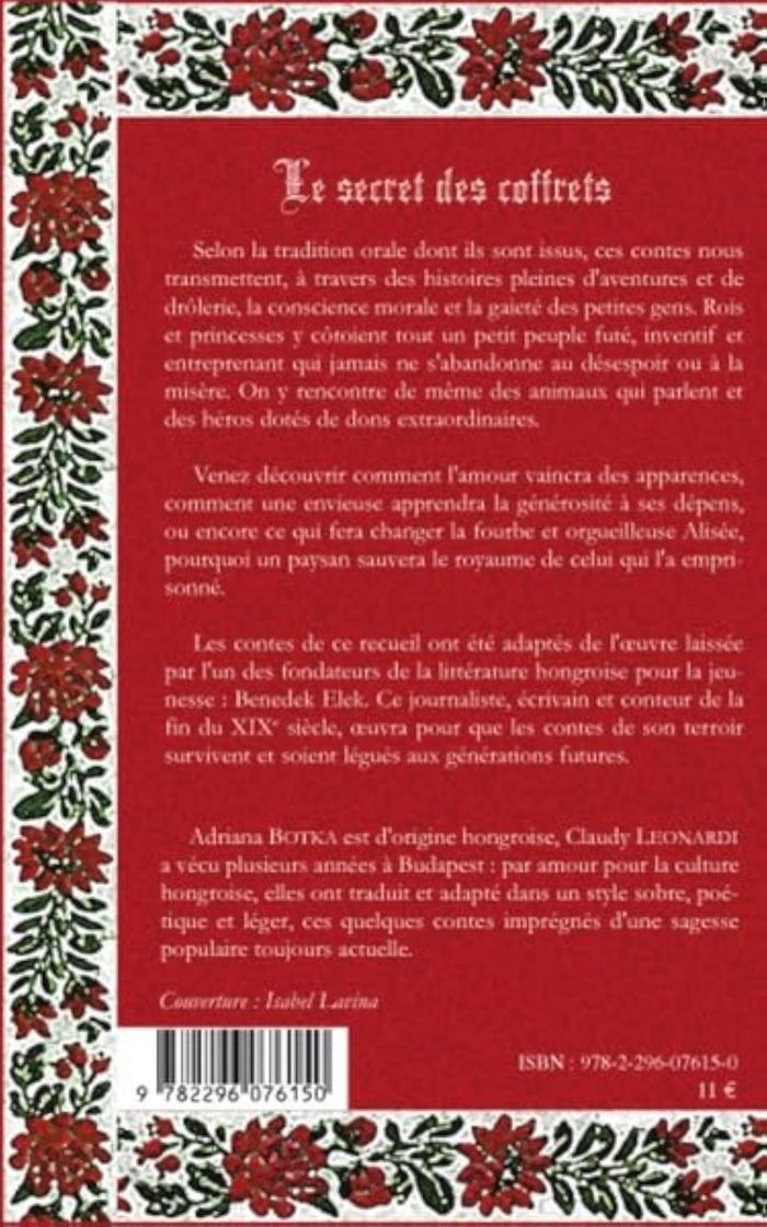 Couverture du livre « LE SECRET DES COFFRETS - CONTES HONGROIS » de Claudy Leonardi, librairie Les Contes Infusés à Corte