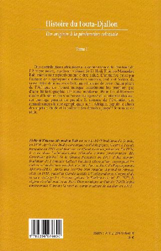 Quatrième de couverture de « HISTOIRE DU FOUTA-DJALLON (TOME 1) - VOL01 »