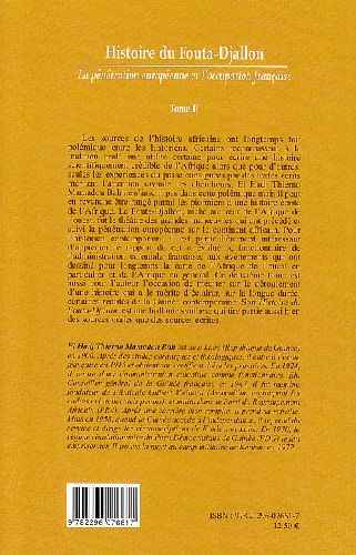 Quatrième de couverture de « HISTOIRE DU FOUTA-DJALLON (TOME 2) - VOL02 »
