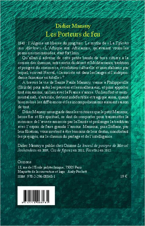 Quatrième de couverture de « LES PORTEURS DE FEU »