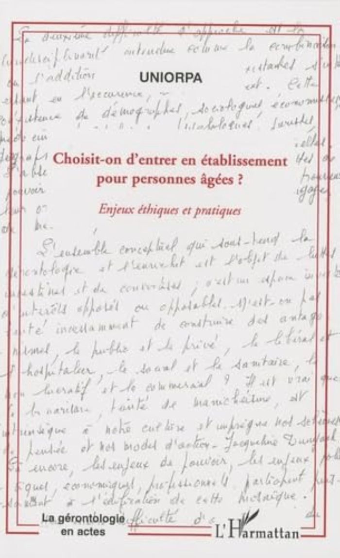 Couverture du livre « CHOISIT-ON D'ENTRER EN ETABLISSEMENT POUR PERSONNES AGEES? - ENJEUX ETHIQUES ET PRATIQUES » de Bille/amyot/eynard, librairie Les Contes Infusés à Corte