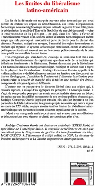 Quatrième de couverture de « LES LIMITES DU LIBERALISME LATINO-AMERICAIN »