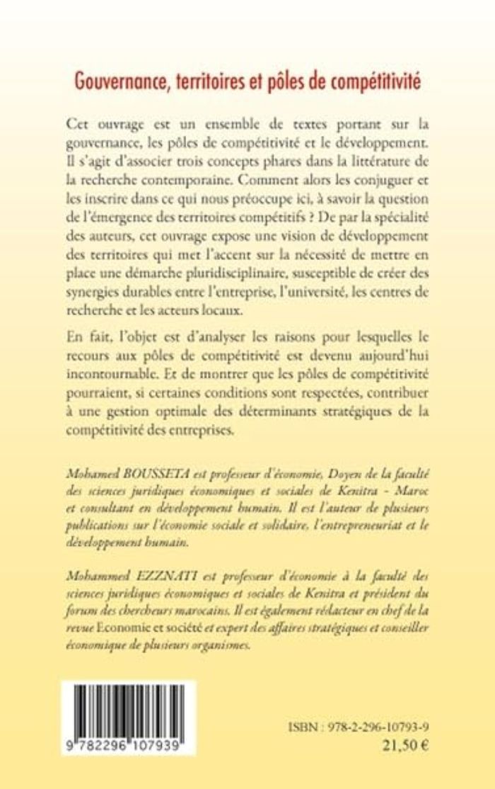 Couverture du livre « GOUVERNANCE, TERRITOIRES ET POLES DE COMPETITIVITE » de Xxx, librairie Les Contes Infusés à Corte