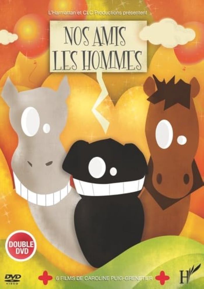 Couverture du livre « NOS AMIS LES HOMMES - SIX COURTS METRAGES », librairie Les Contes Infusés à Corte
