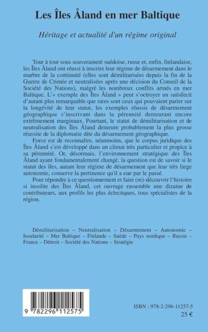 Couverture du livre « LES ILES ALAND EN MER BALTIQUE - HERITAGE ET ACTUALITE D'UN REGIME ORIGINAL » de Xxx, librairie Les Contes Infusés à Corte