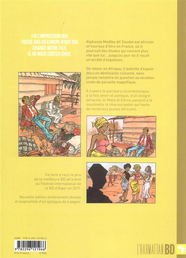 Quatrième de couverture de « LE RETOUR AU PAYS D'ALPHONSE MADIBA DIT DAUDET »
