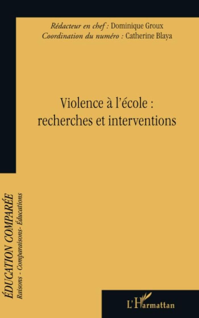 Couverture du livre « VIOLENCE A L'ECOLE : RECHERCHES ET INTERVENTIONS - VOL06 » de Xxx, librairie Les Contes Infusés à Corte