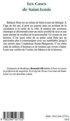 Quatrième de couverture de « LES CASES DE SAINT-LOUIS »