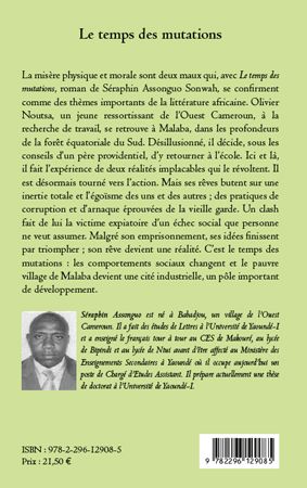 Quatrième de couverture de « LE TEMPS DES MUTATIONS - ROMAN »