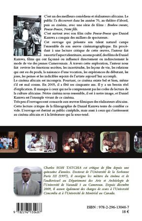 Quatrième de couverture de « LE CINEMA DE DANIEL KAMWA - PARCOURS ESTHETIQUE ET IDENTITAIRE »