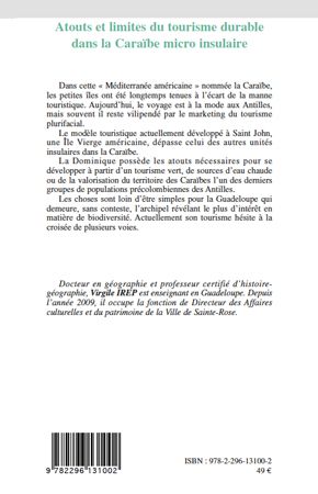 Quatrième de couverture de « ATOUTS ET LIMITES DU TOURISME DURABLE DANS LA CARAIBE MICRO- »