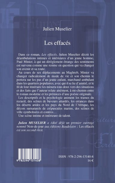Quatrième de couverture de « LES EFFACES - ROMAN »