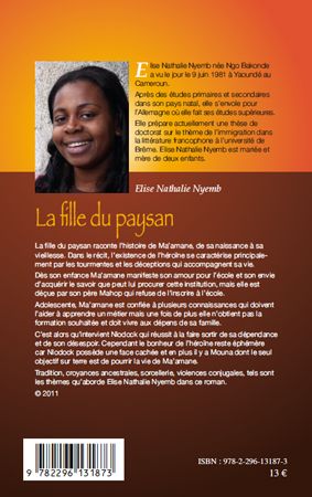 Quatrième de couverture de « LA FILLE DU PAYSAN - ROMAN »