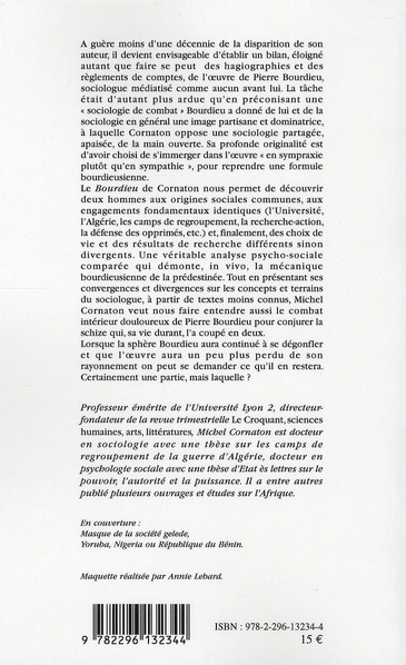 Quatrième de couverture de « PIERRE BOURDIEU - UNE VIE DEDOUBLEE »