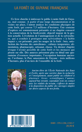 Quatrième de couverture de « LA FORET DE GUYANE FRANCAISE »