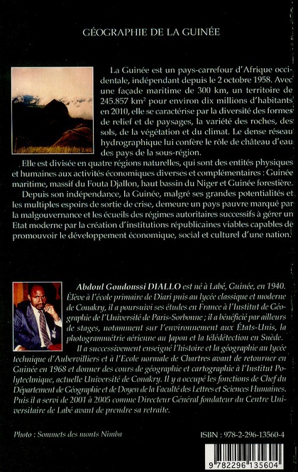 Quatrième de couverture de « GEOGRAPHIE DE LA GUINEE »