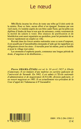 Quatrième de couverture de « LE NOEUD - ROMAN »