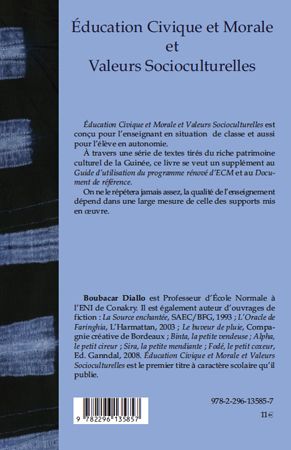 Quatrième de couverture de « EDUCATION CIVIQUE ET MORALE ET VALEURS SOCIOCULTURELLES - (NIVEAU COLLEGE) »