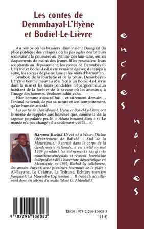 Quatrième de couverture de « LES CONTES DE DEMMBAYAL-L'HYENE ET BODIEL-LE-LIEVRE - ILLUSTRES PAR ABDOUL BA »