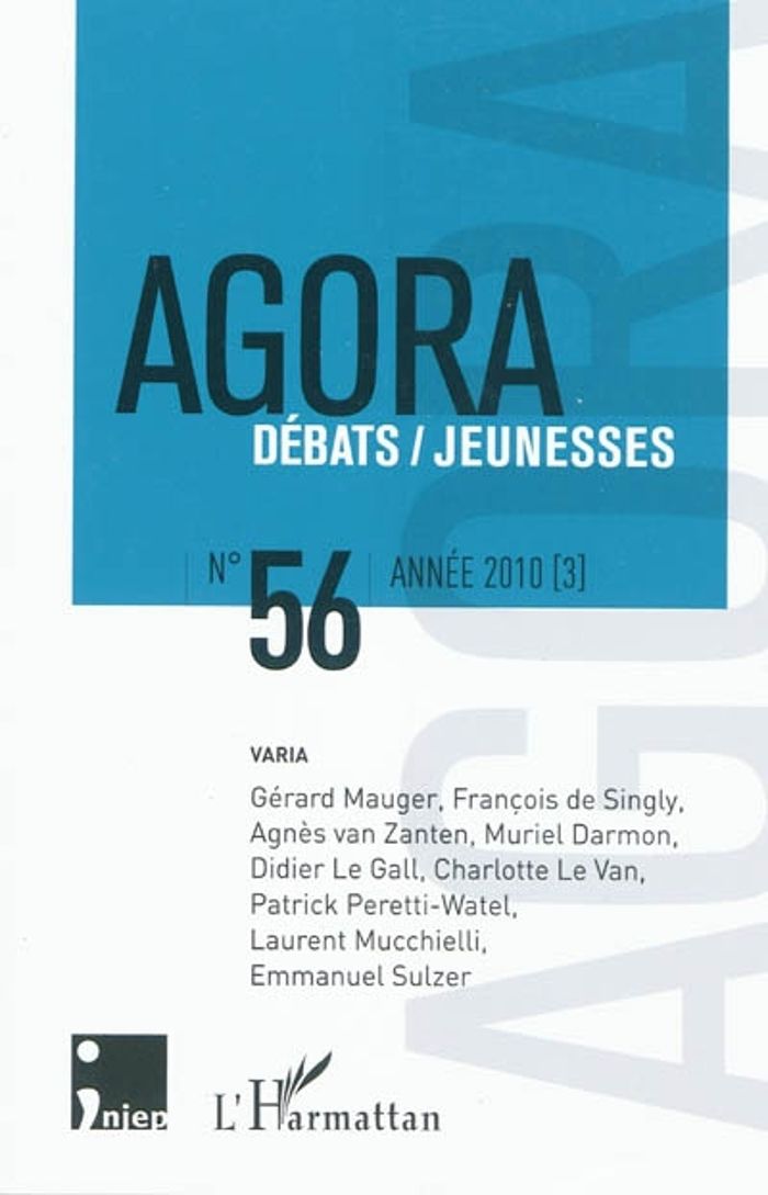 Couverture du livre « REGARDS DE SOCIOLOGUES SUR LA JEUNESSE EN FRANCE - VOL56 - NUMERO VARIA » de Xxx, librairie Les Contes Infusés à Corte