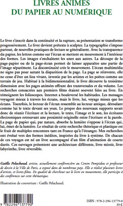 Quatrième de couverture de « LIVRES ANIMES - DU PAPIER AU NUMERIQUE »