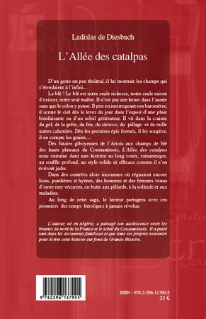 Quatrième de couverture de « L'ALLEE DES CATALPAS - ROMAN »