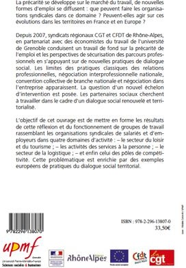 Quatrième de couverture de « POUR UNE SECURITE PROFESSIONNELLE - NOUVEAUX DIALOGUES, NOUVEAUX ESPACES »