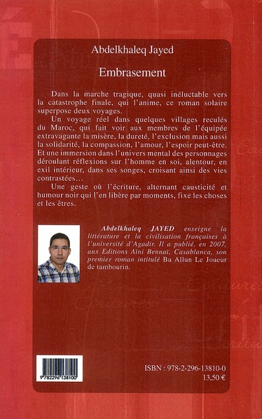 Quatrième de couverture de « EMBRASEMENT »