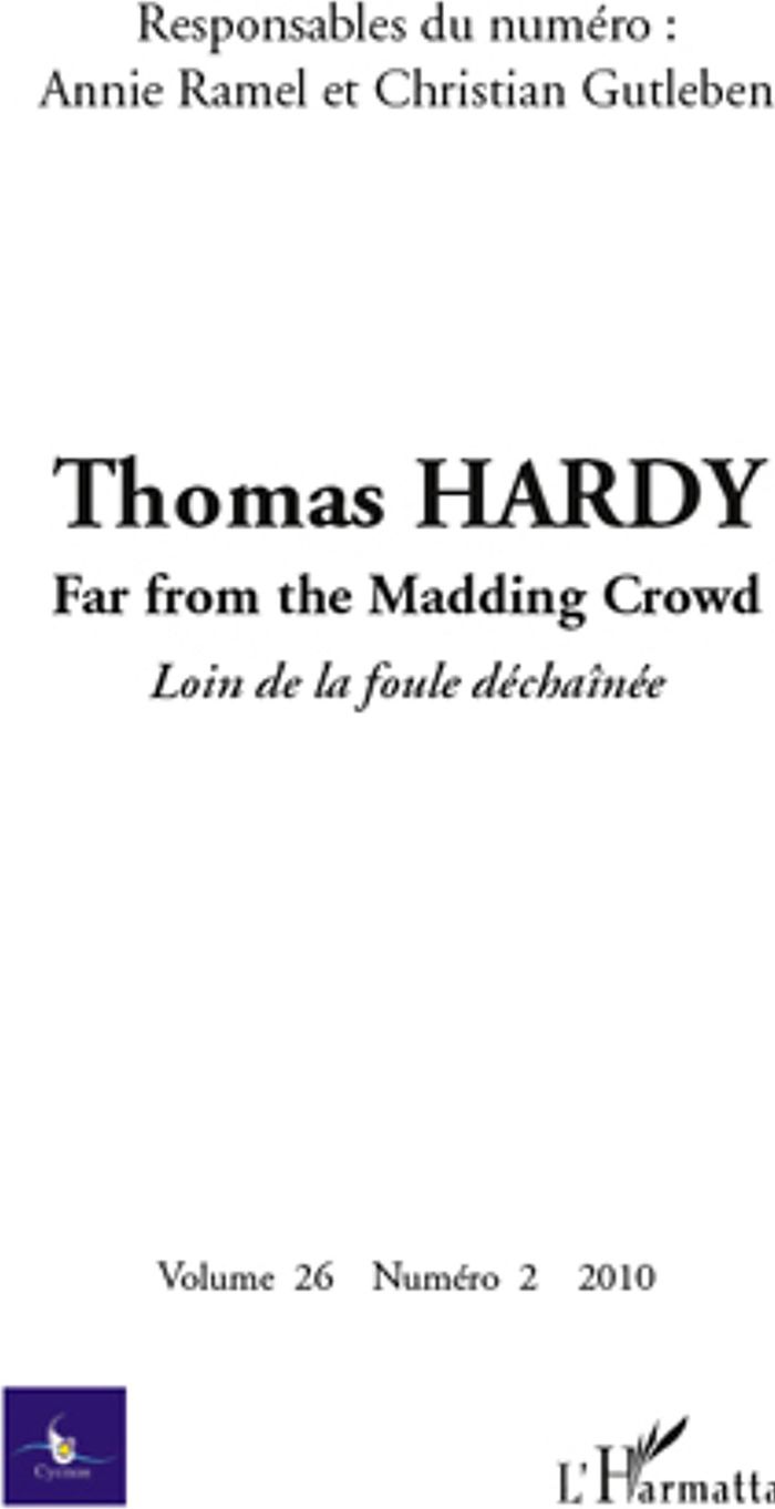 Couverture du livre « THOMAS HARDY - VOL26 - N 2 - 2010 » de Xxx, librairie Les Contes Infusés à Corte