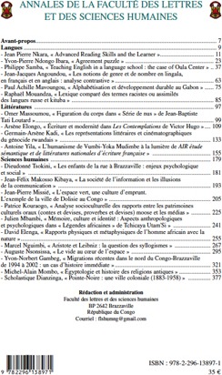 Quatrième de couverture de « ANNALES DE LA FACULTE DES LETTRES ET DES SCIENCES HUMAINES, N 4 - DEUXIEME SEMESTRE 2010 »