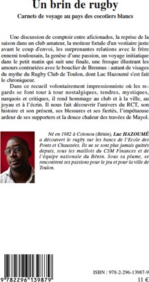 Quatrième de couverture de « UN BRIN DE RUGBY - CARNETS DE VOYAGE AU PAYS DES COCOTIERS BLANCS »