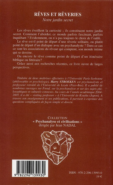 Quatrième de couverture de « REVES ET REVERIES - NOTRE JARDIN SECRET »