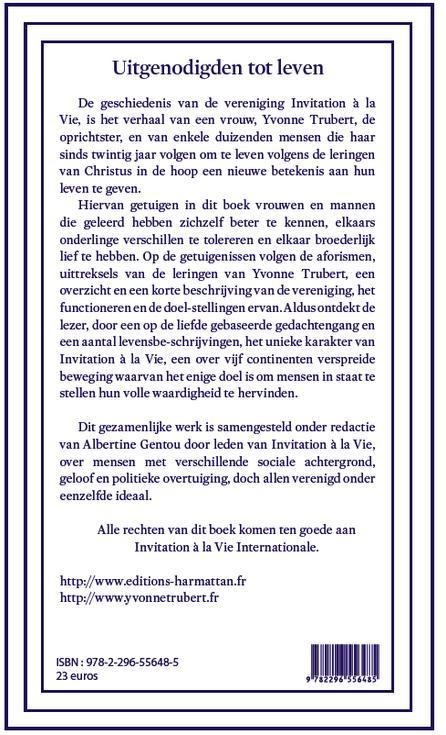 Quatrième de couverture de « UITGENODIGDEN TOT LEVEN SPRITUELE WEGEN »