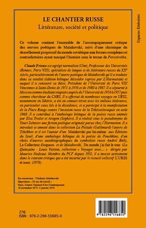 Quatrième de couverture de « LE CHANTIER RUSSE - LITTERATURE, SOCIETE ET POLITIQUE - TIII - ECRITS 1980-1992 »