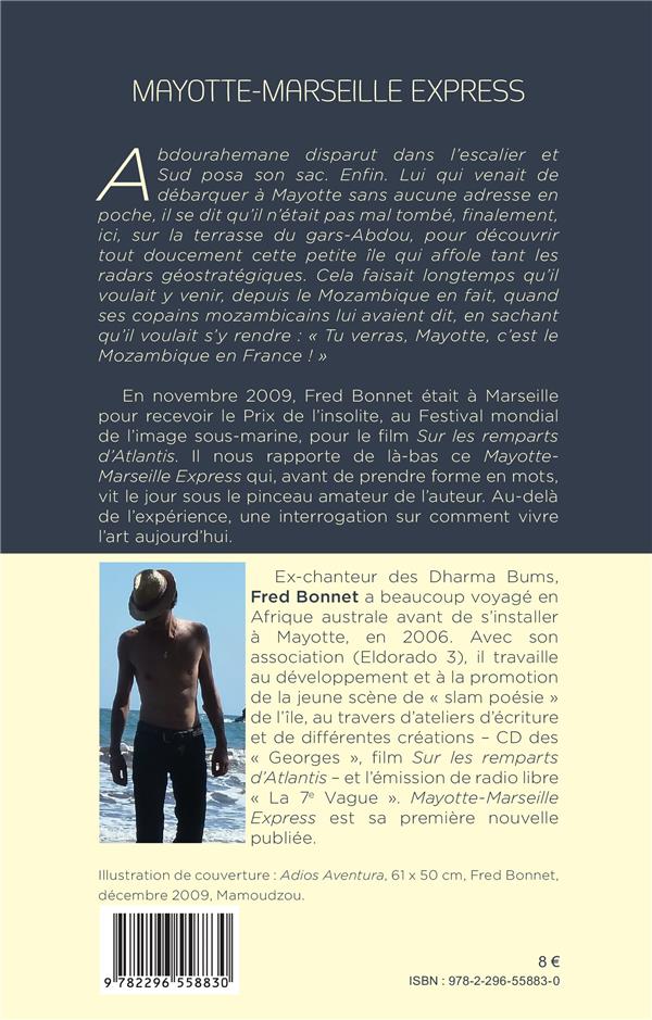 Quatrième de couverture de « MAYOTTE-MARSEILLE EXPRESS - NOUVELLE »