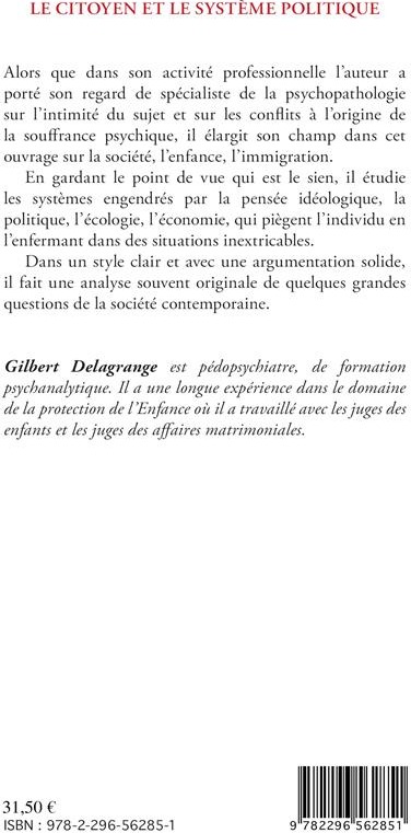 Quatrième de couverture de « LE CITOYEN ET LE SYSTEME POLITIQUE »