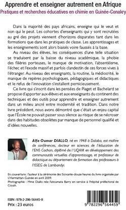 Quatrième de couverture de « APPRENDRE ET ENSEIGNER AUTREMENT EN AFRIQUE (TOME 1) - VOL01 - PRATIQUES ET RECHERCHES EDUCATIVES EN »