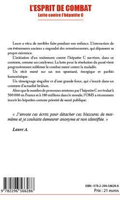 Quatrième de couverture de « L'ESPRIT DE COMBAT - LUTTE CONTRE L'HEPATITE C »
