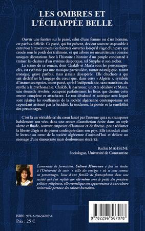 Quatrième de couverture de « LES OMBRES ET L'ECHAPPEE BELLE »