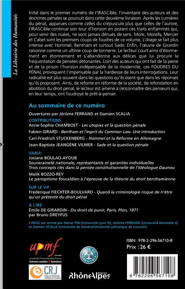 Quatrième de couverture de « LES FOUDRES DU PENAL - VOL02 »