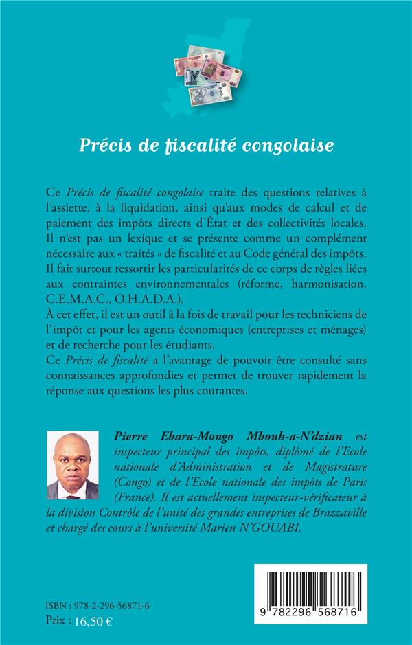 Quatrième de couverture de « PRECIS DE FISCALITE CONGOLAISE - LA FISCALITE DIRECTE »