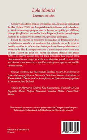 Quatrième de couverture de « LOLA MONTES - LECTURES CROISEES »